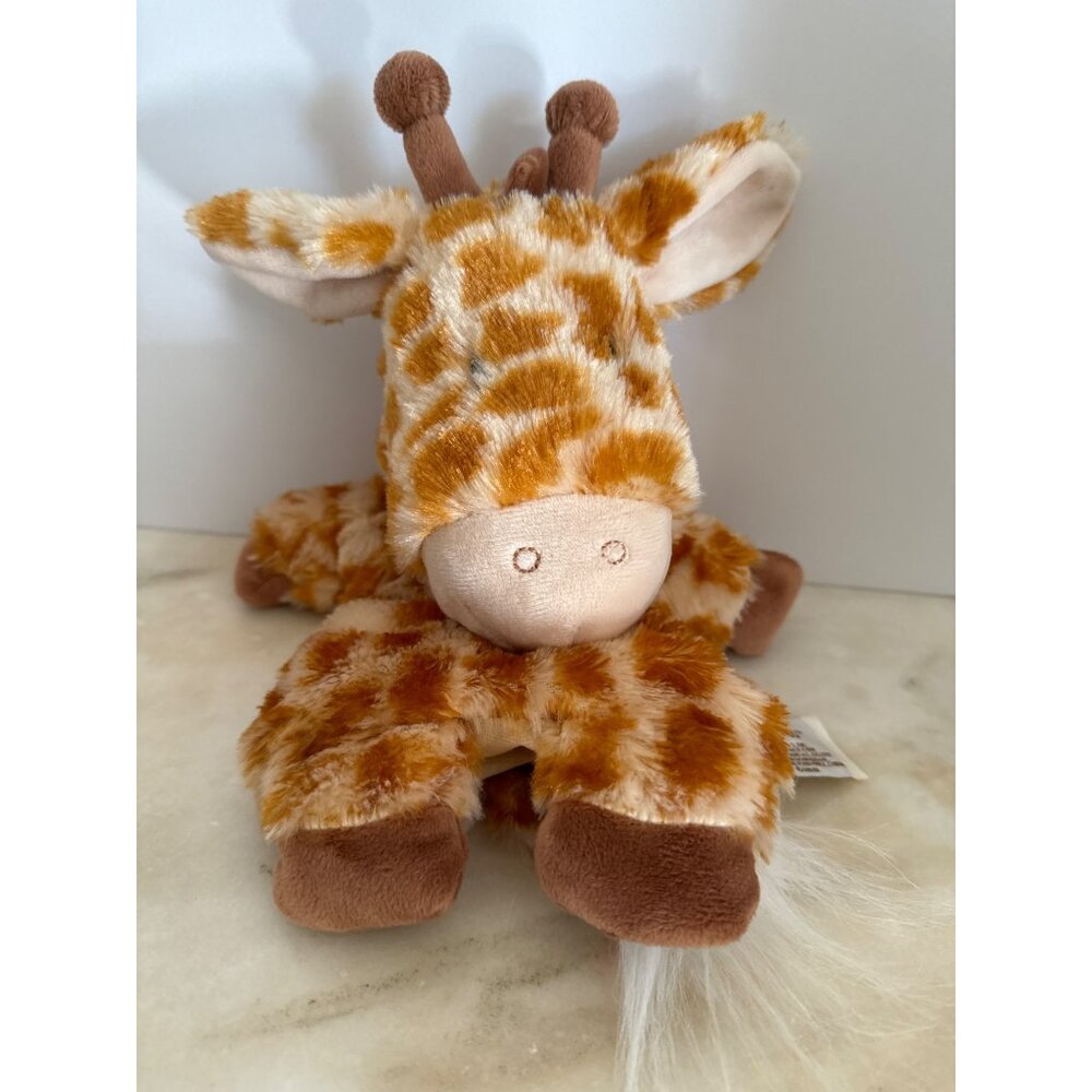 Nat & Jules Giraffe Plush Hand Puppet Toy Orange Cream Soft